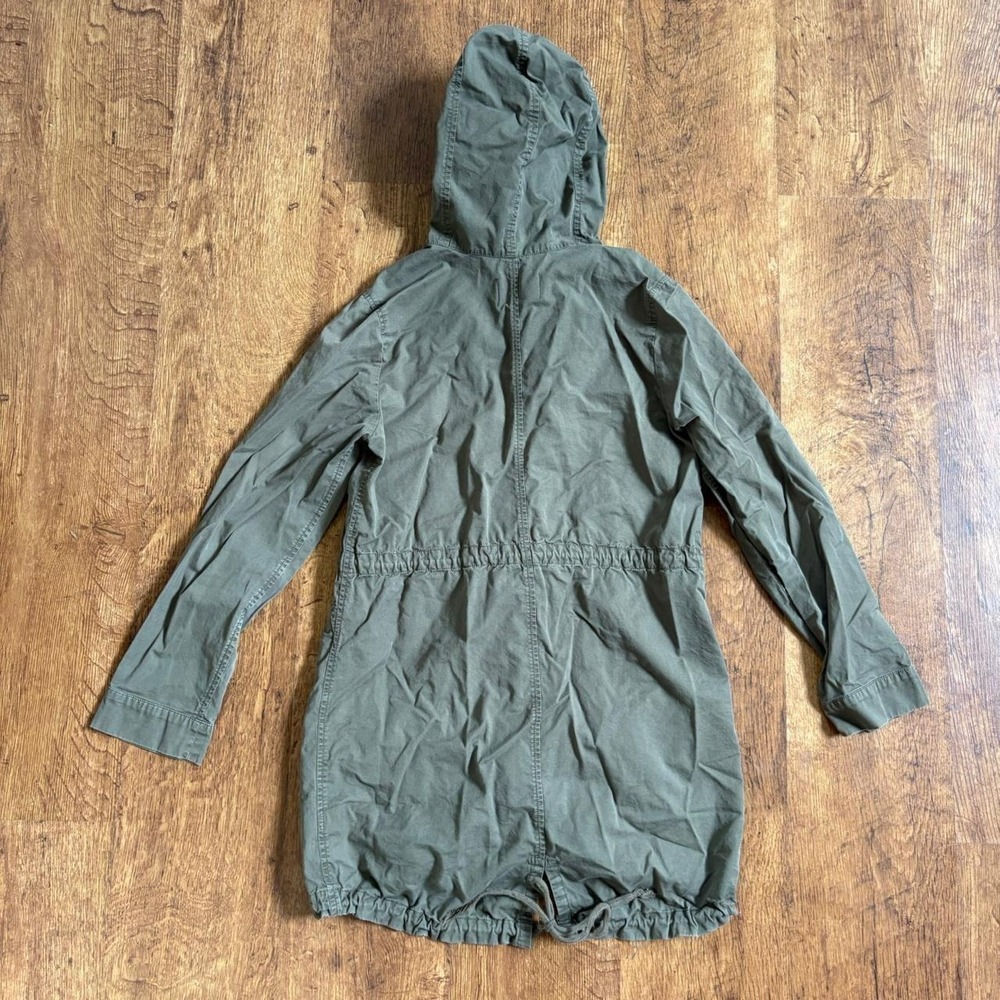 🌲 Gorpcore Grunge Olive Green Utility Parka Jacket size m - Picture 2 of 7